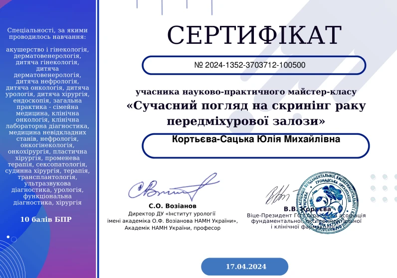 Кортьева-Сацкая Юлия Михайловна
