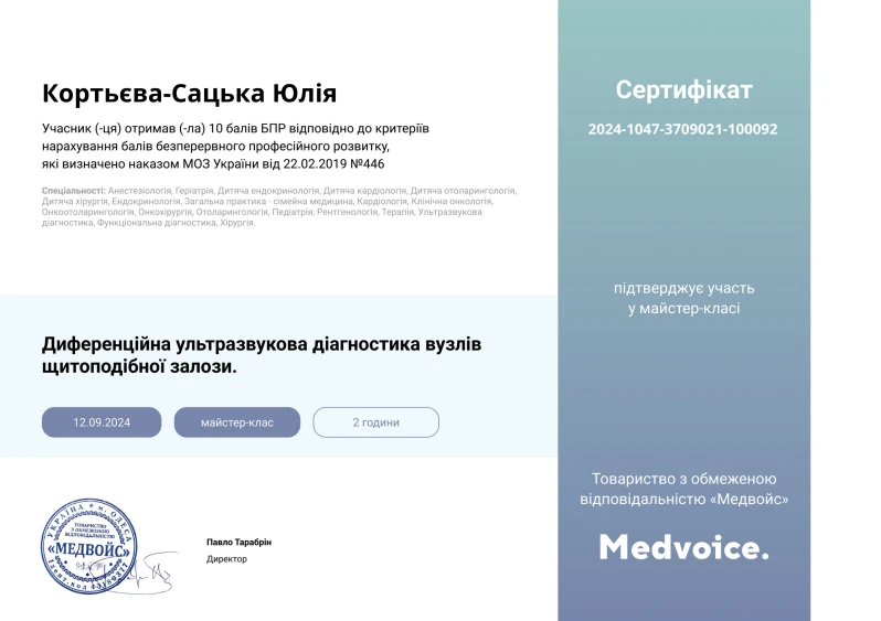 Кортьева-Сацкая Юлия Михайловна
