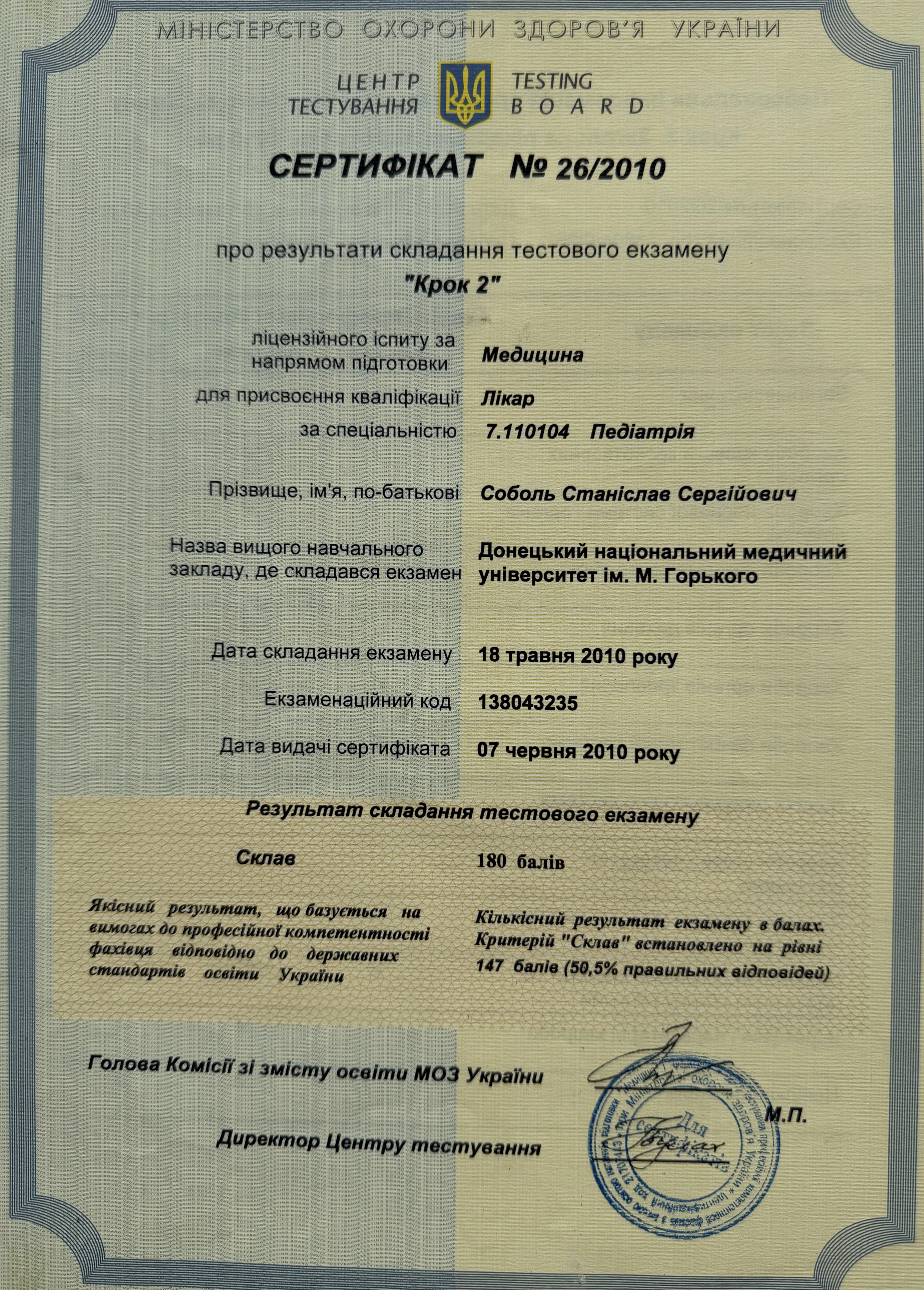 Соболь Станислав Сергеевич